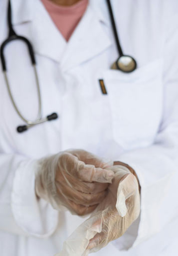 close up of a medical doctor and their stethoscope